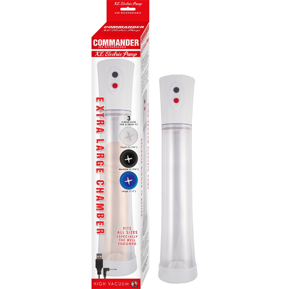 Commander USB Rechargeable High Vacuum Electric Penis Pump XL Main image