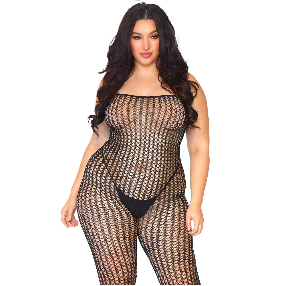 Leg Avenue Seamless Crochet Bodystocking Plus Size Main image