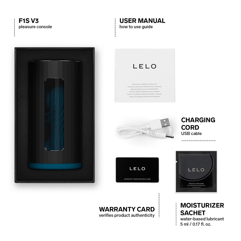 LELO F1S V3 AI Interactive Male Masturbator Blue