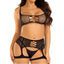 Leg Avenue Fishnet Bra Top and Garter Harness Set