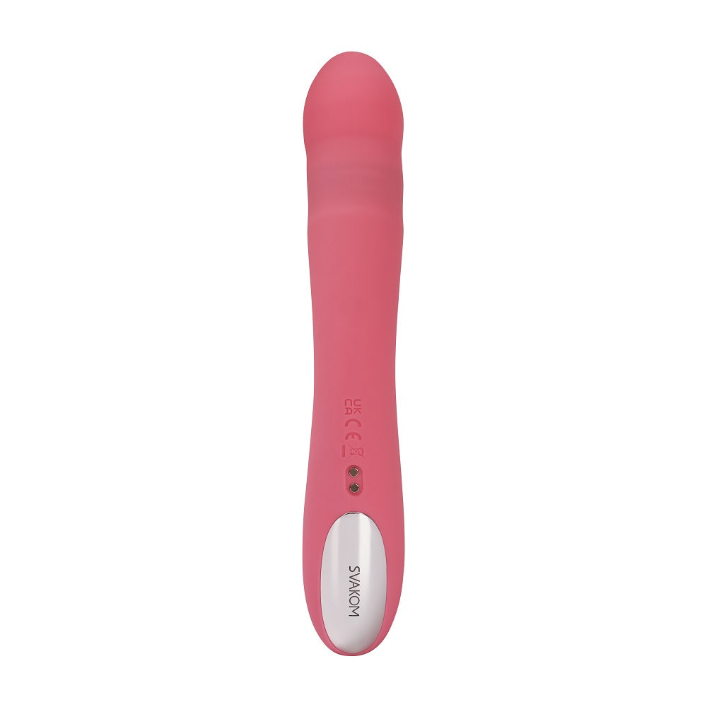 Svakom Avery Thrusting Vibrator with Clitoral Stimulator Pink – product image 4