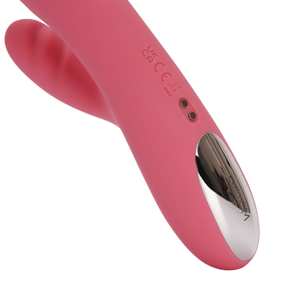 Svakom Avery Thrusting Vibrator with Clitoral Stimulator Pink – product image 6