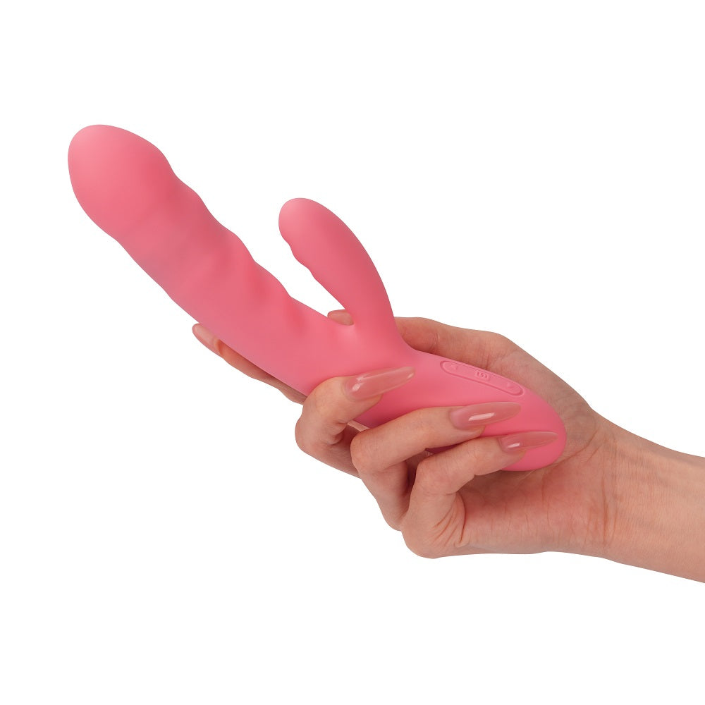 Svakom Avery Thrusting Vibrator with Clitoral Stimulator Pink – product image 8