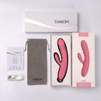 Svakom Avery Thrusting Vibrator with Clitoral Stimulator Pink