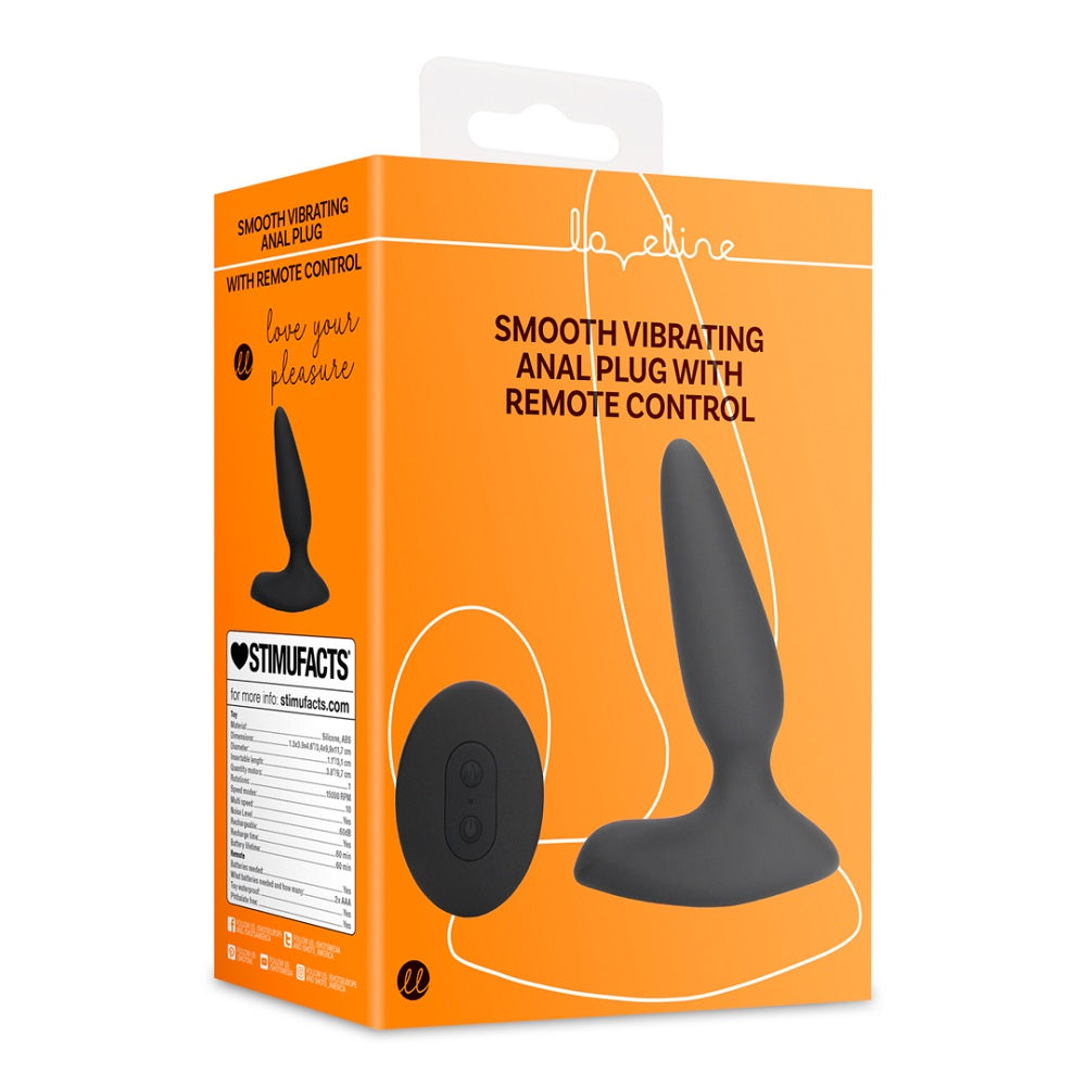 smooth-vibrating-anal-plug-with-remote-control-black