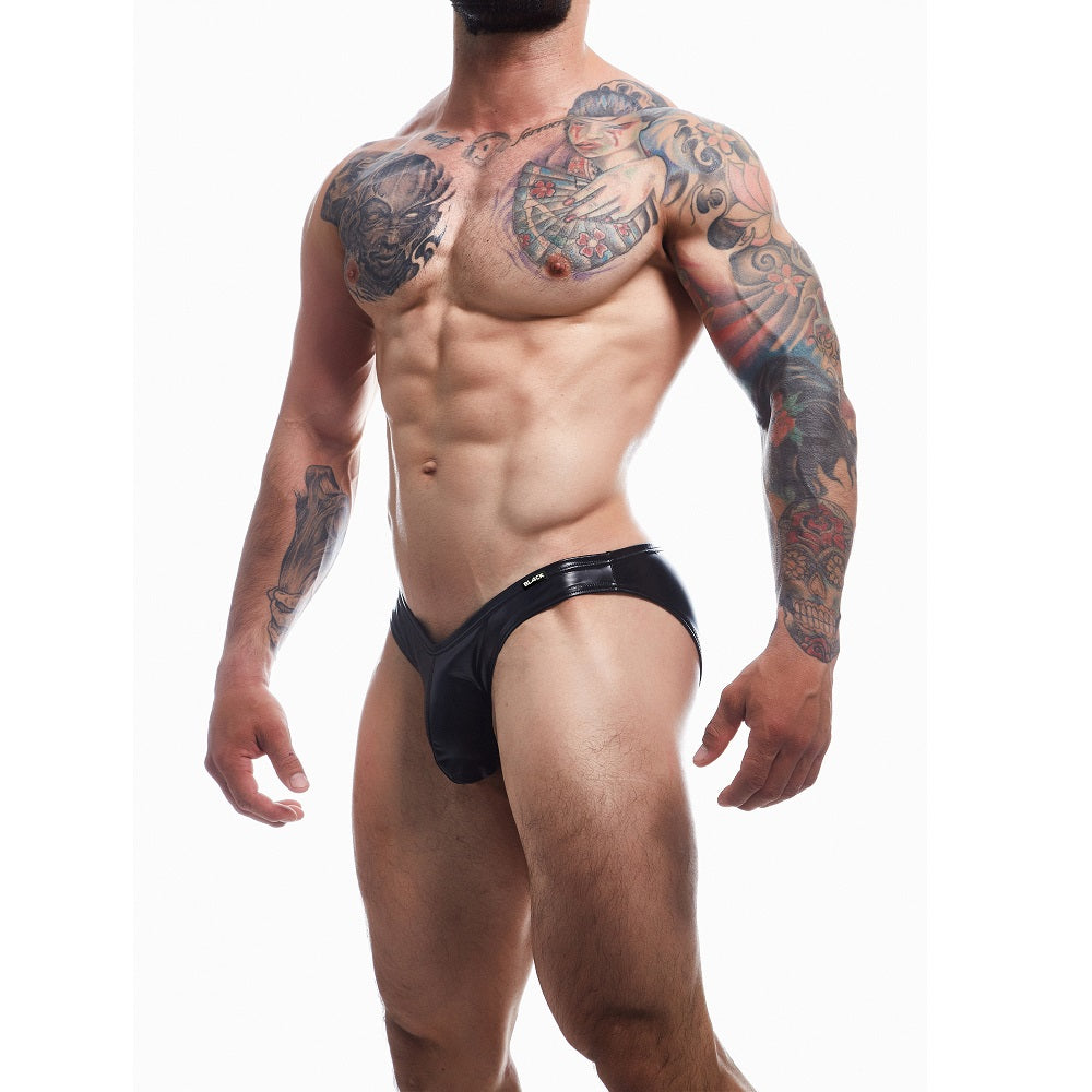 C4M Boost Black Leatherette Bikini Brief Main image