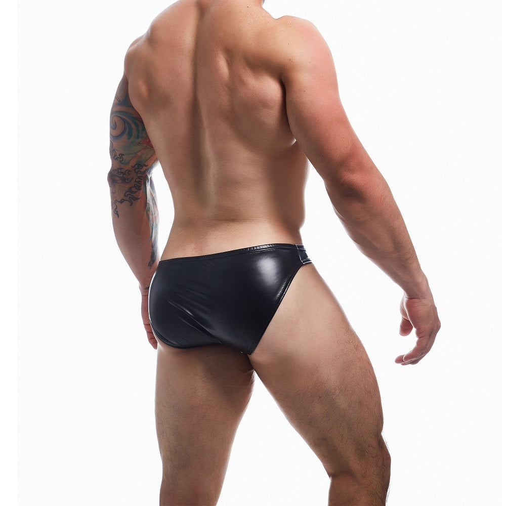 C4M Boost Black Leatherette Bikini Brief Secondary image