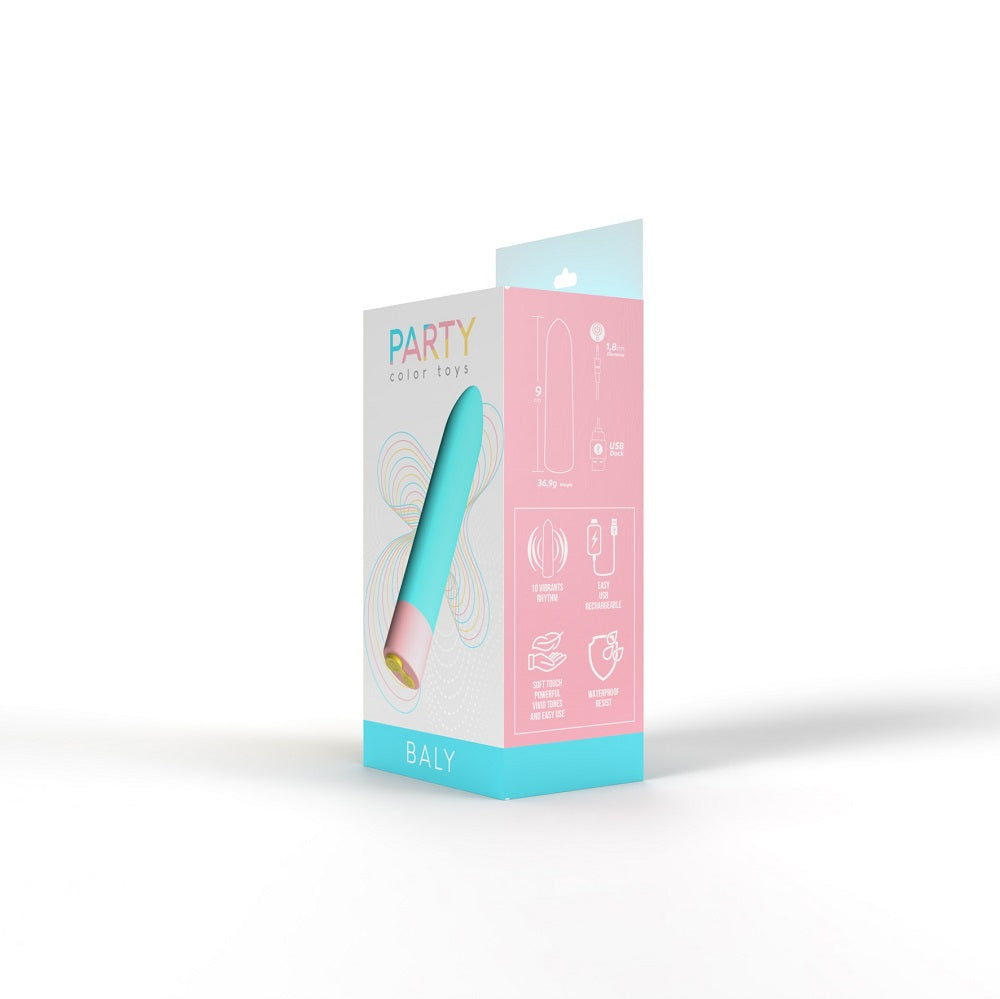 Party Color BALY Bullet Vibrator Blue Secondary image