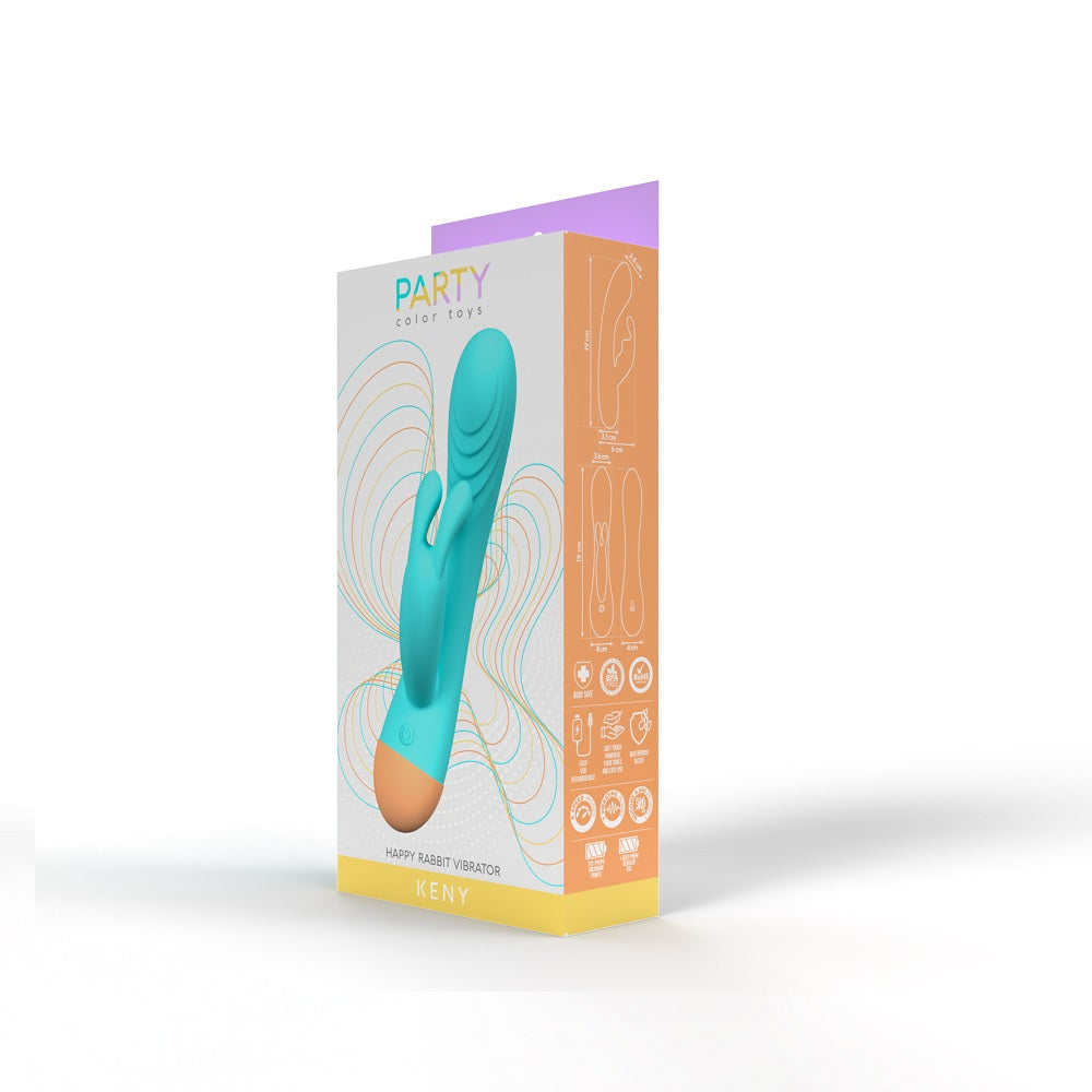 Party Color KENY Rabbit Vibrator Blue