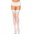 Leg Avenue Stay Up Sheer Thigh Highs White