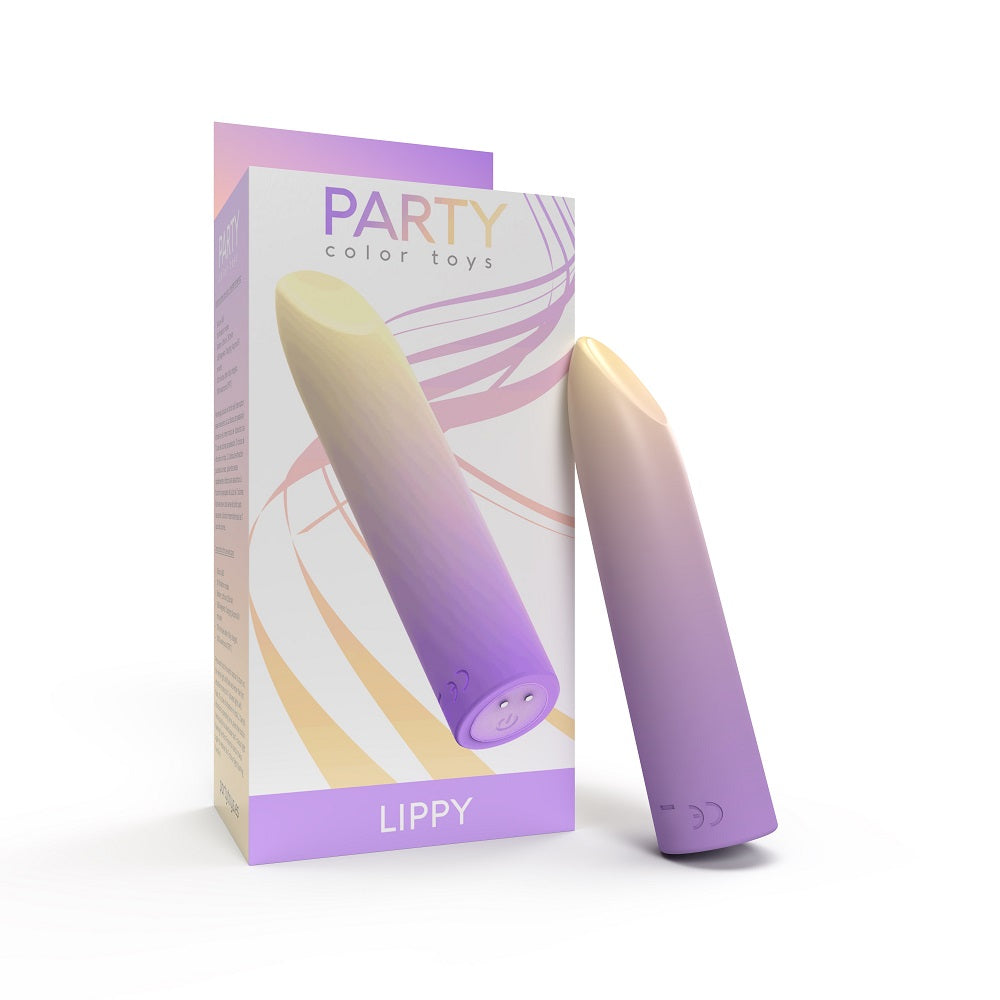 Party Color LIPPY Rechargeable Bullet Vibrator Purple Main image