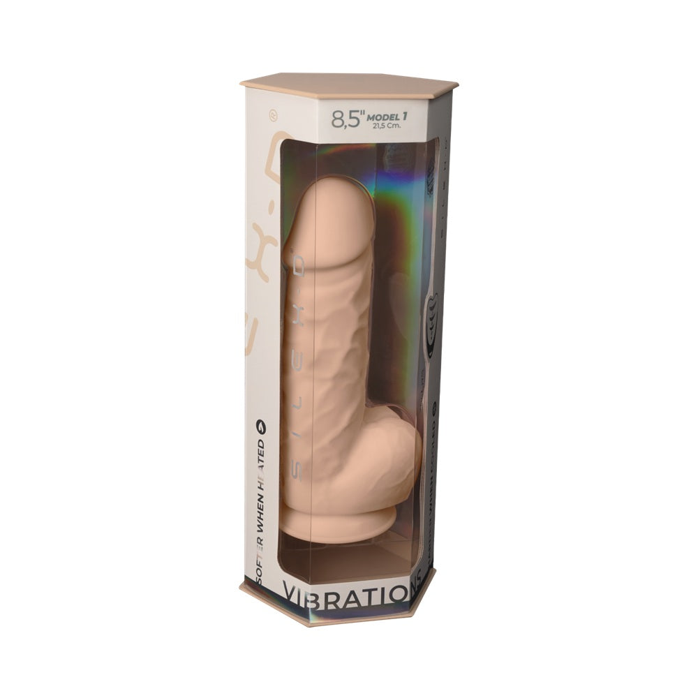 SilexD 8.5 inch Remote Controlled Vibrating Girthy Silicone Dildo