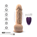 SilexD 8.5 inch Remote Controlled Vibrating Girthy Silicone Dildo