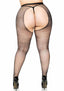 Leg Avenue Plus Size Crotchless Pantyhose