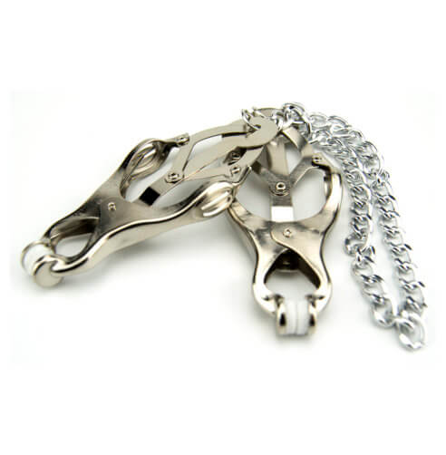 Bound to Please Squeezer Teaser Clover Nipple Clamps with Chain Secondary image