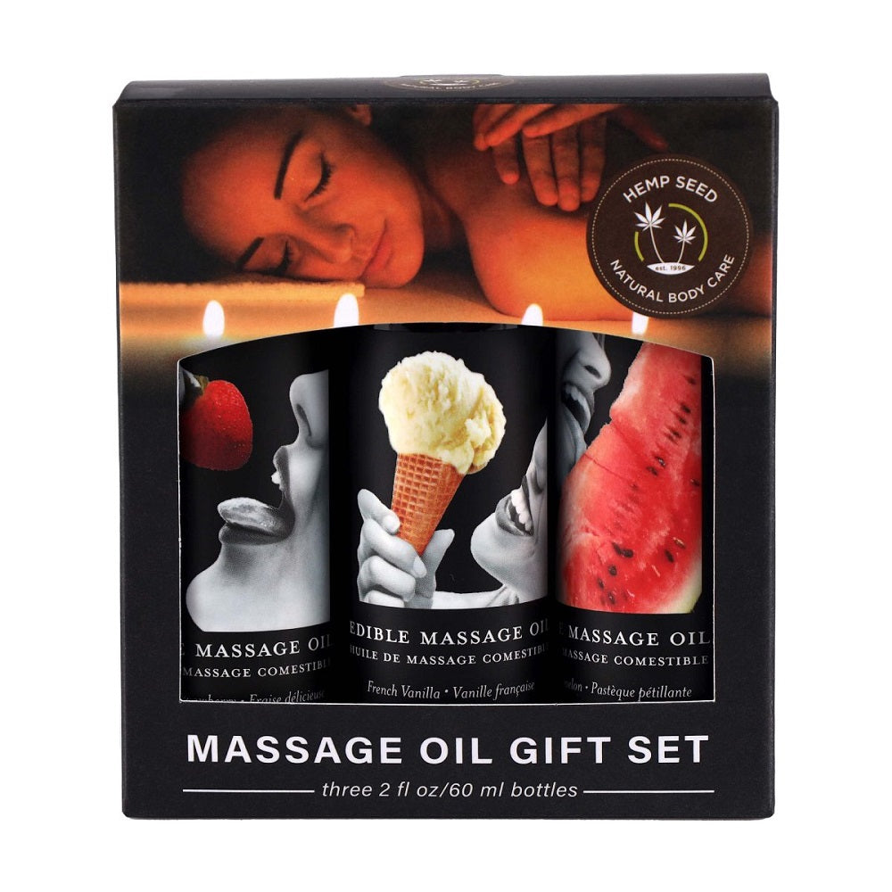 Earthly Body Edible Massage Oil Gift Set Box Main image