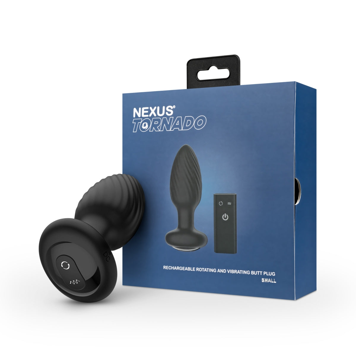 TORNADO Remote Control Rotating Butt Plug Medium - Black Secondary image