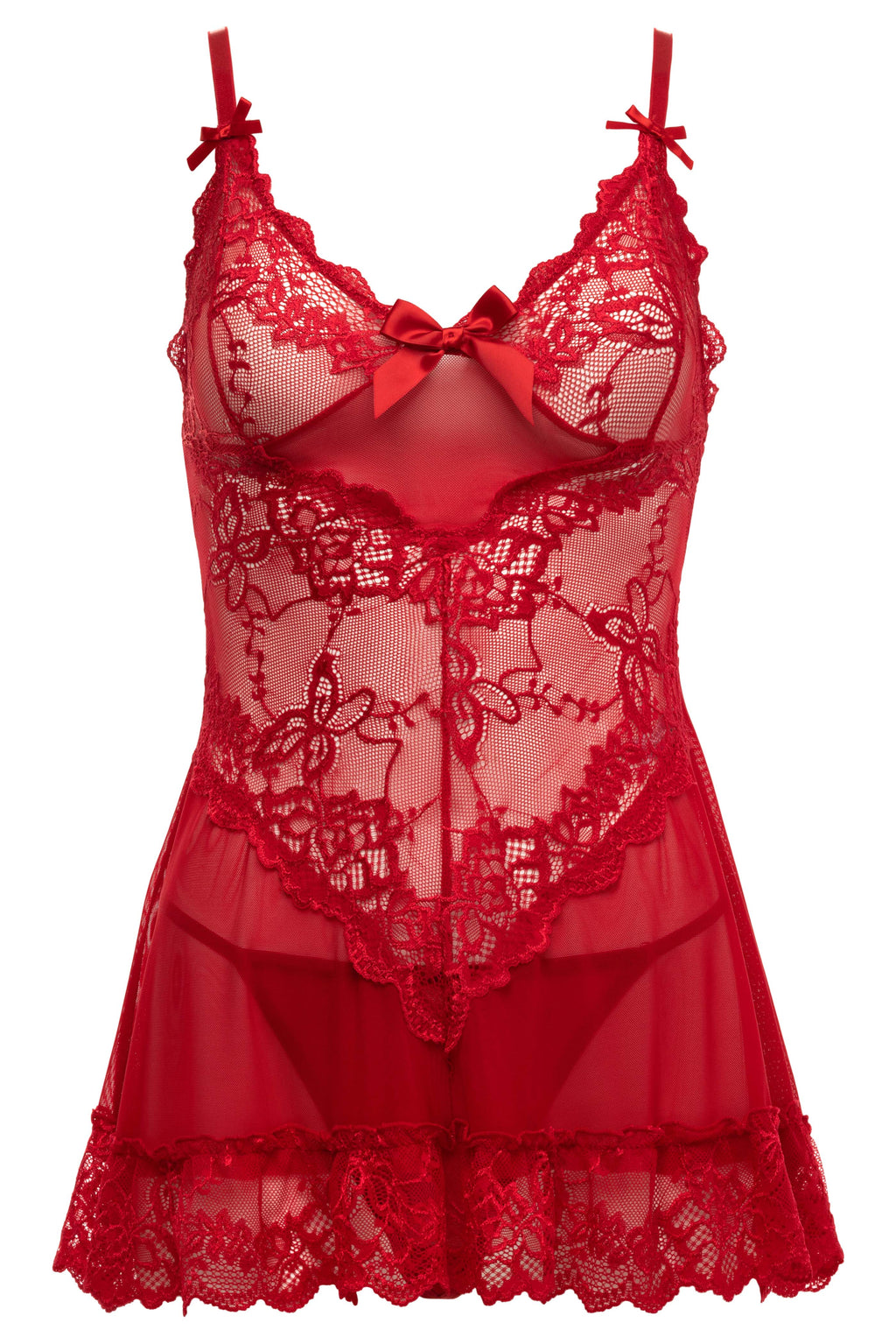 Valentine Babydoll - Red - 3X/4X