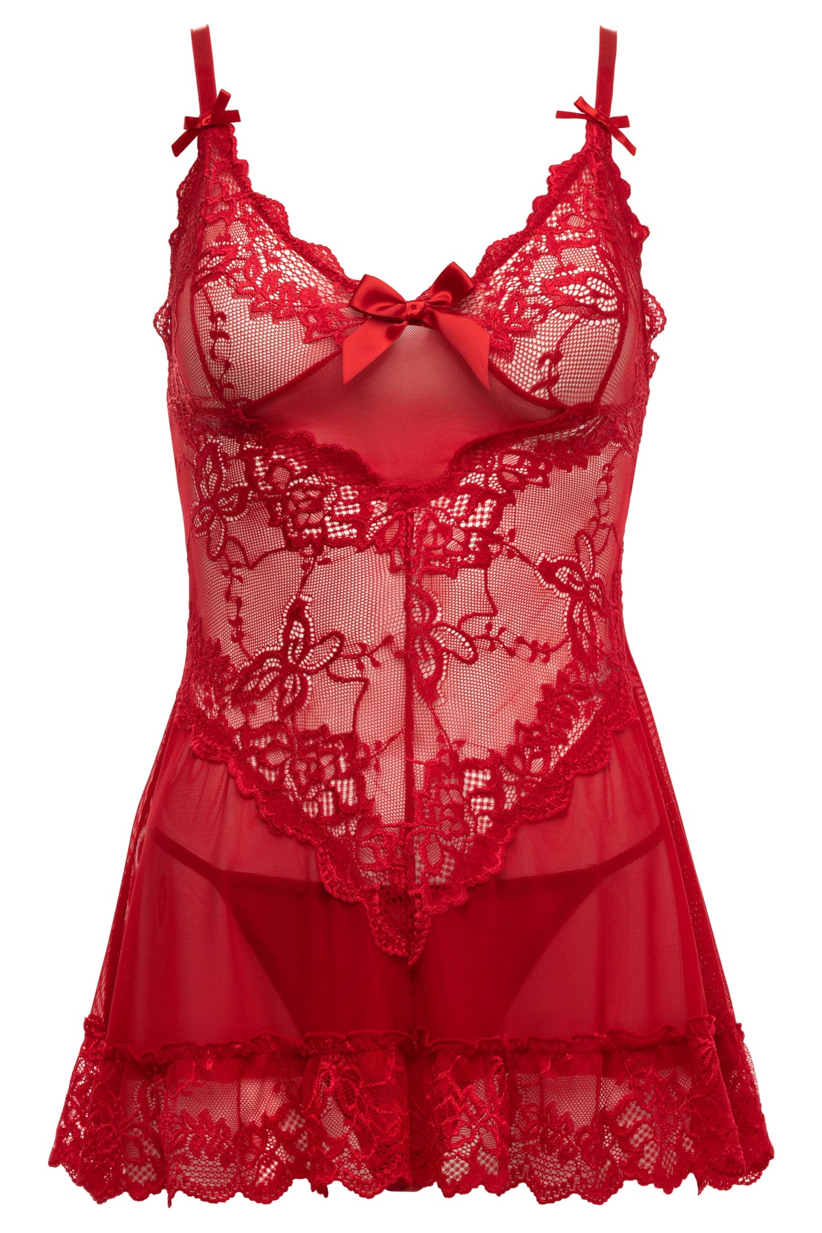 Valentine Babydoll - Red - 3X/4X