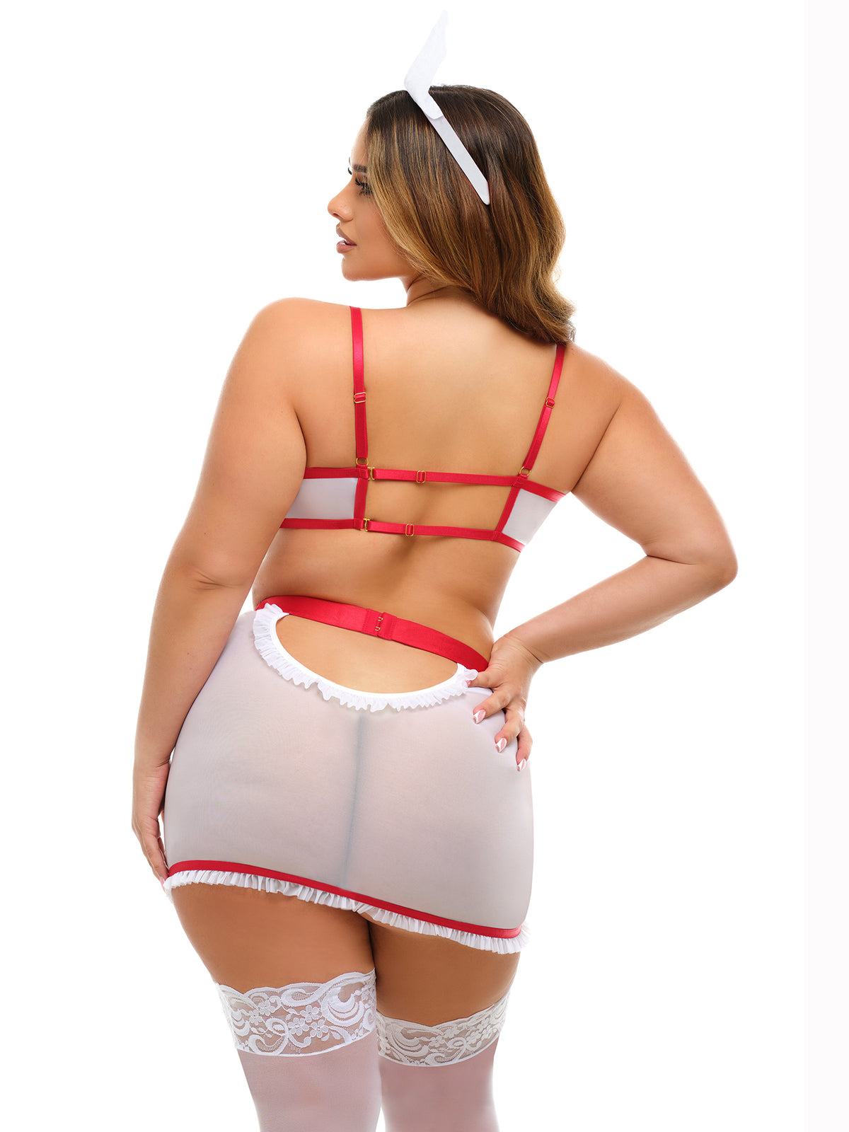 Naughty Nurse Set - Red/White