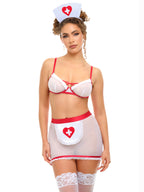 Naughty Nurse Set - Red/White - L/XL