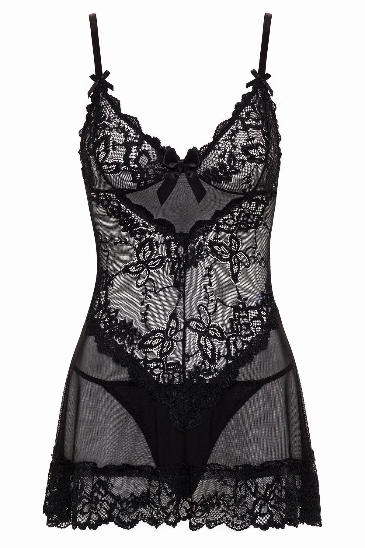 Valentine Babydoll - Black