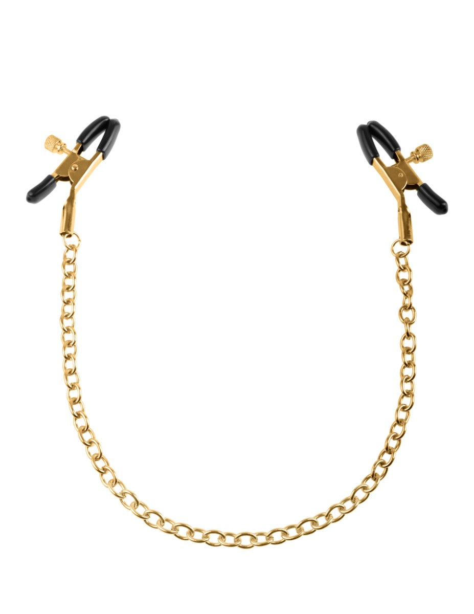 Pipedream Chain Nipple Clamps - Gold/Black