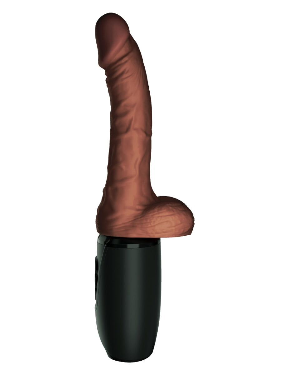 Pipedream 7.5 Inch Thrusting Cock with Balls - Brown