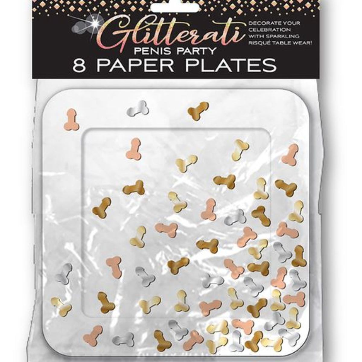 Little Genie Glitterati Penis Party Plates Main image