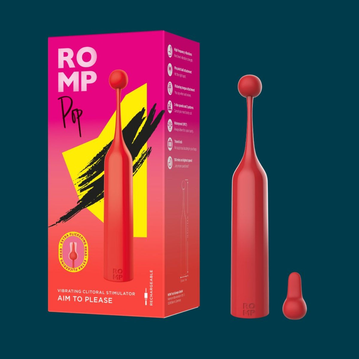 ROMP Pop Clitoral Stimulator Red