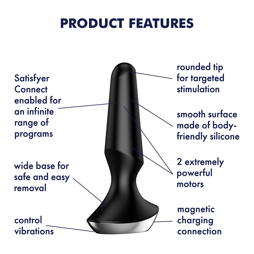 Satisfyer Plug-ilicious 2 Vibrating Butt Plug - Black