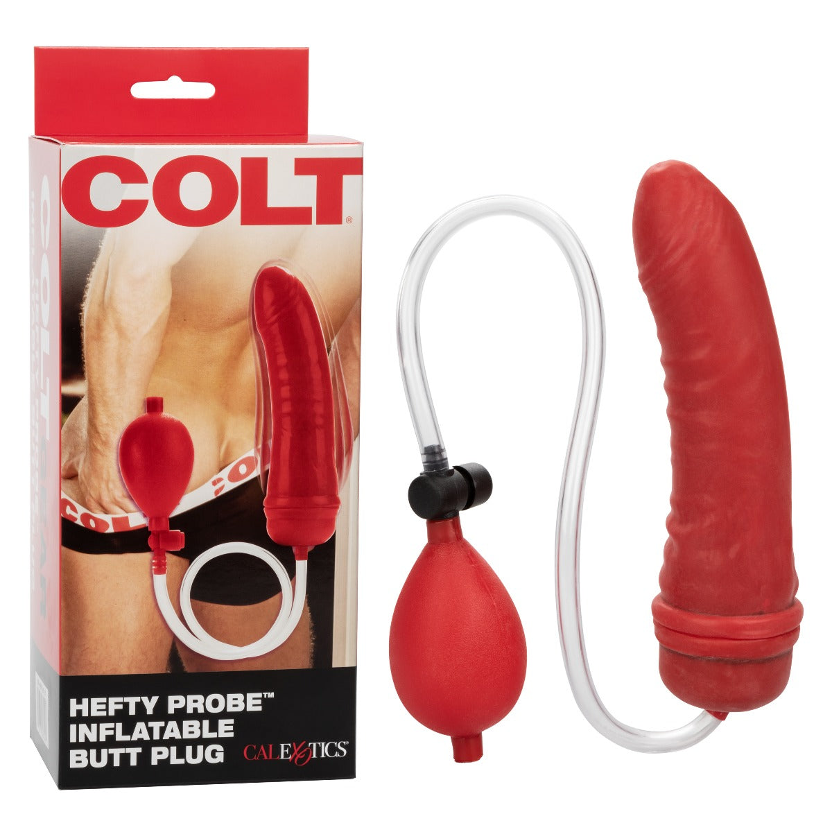 COLT Hefty Probe Inflatable Butt Plug - Red Main image