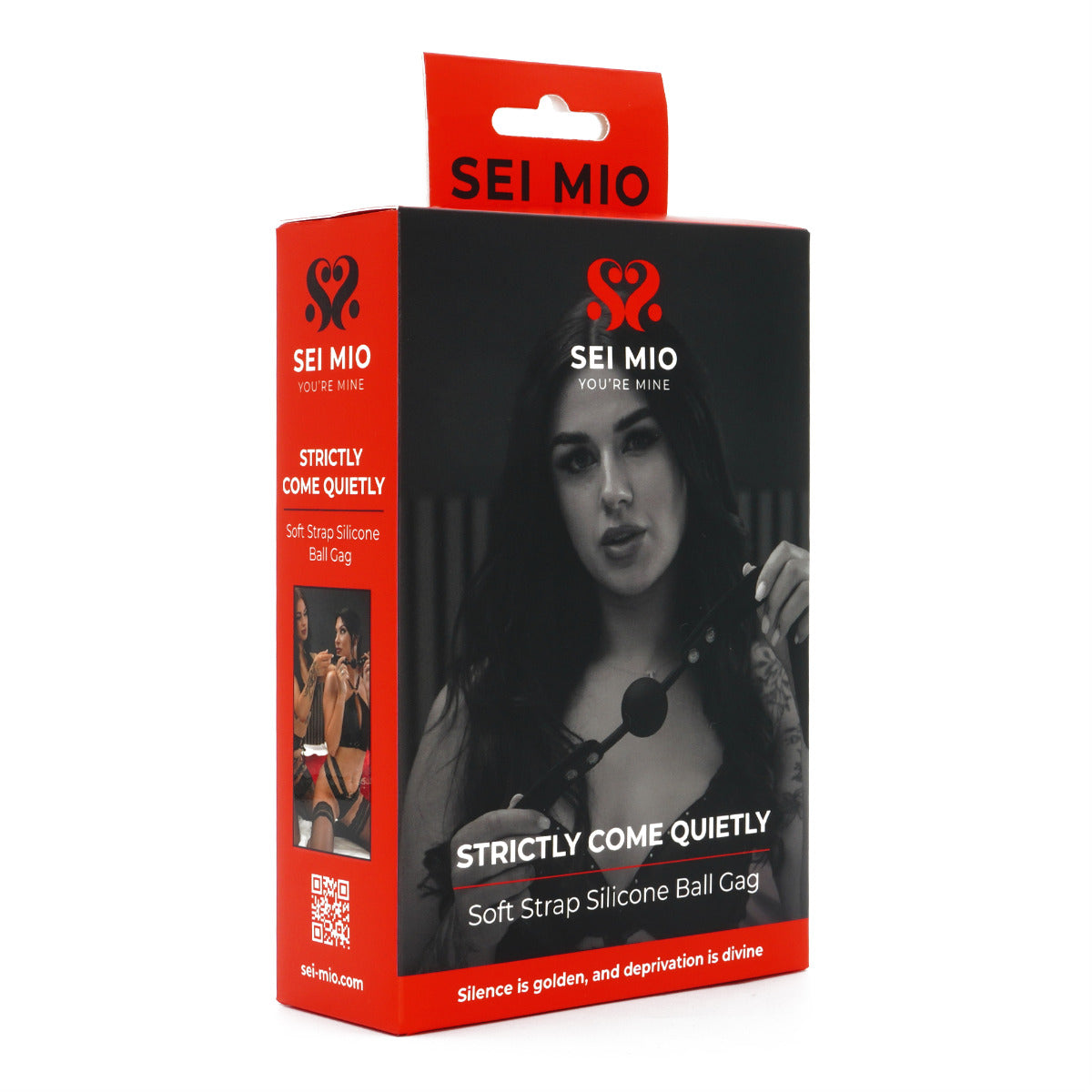SEI MIO Strictly Come Quietly Soft Strap Silicone Ball Gag Secondary image