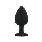 Toosh Silicone Butt Plug Black Set of 3 Clear Stone