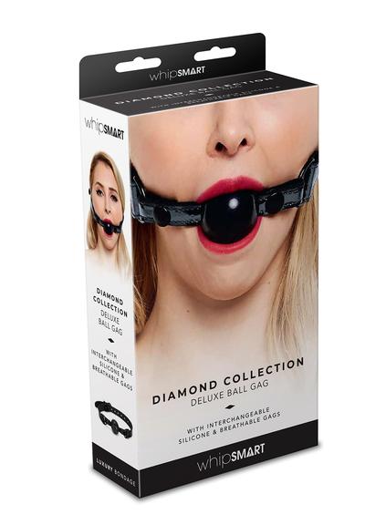 Whipsmart Diamond Ball Gag Black