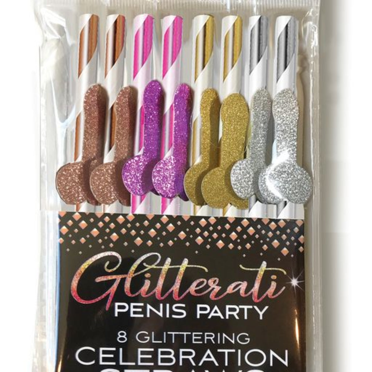 Little Genie Glitterati Penis Party Cocktail Straws Main image