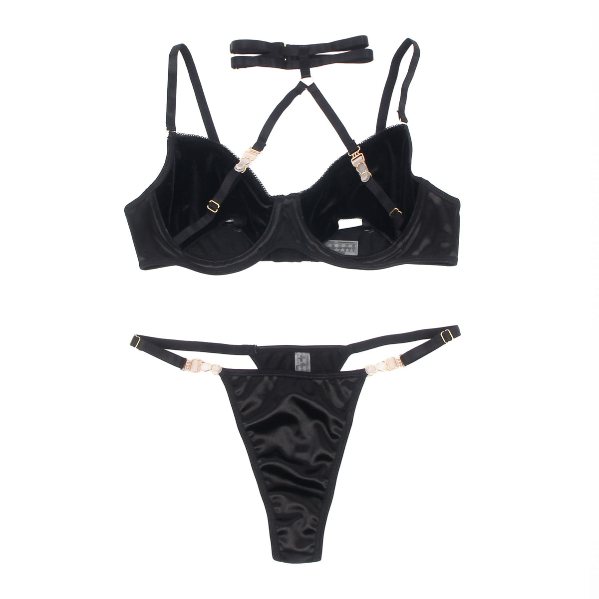 YesX YX871Q Hollow Cut Halter Bra Set – image 8