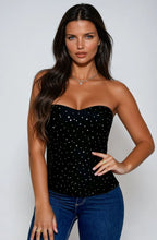 YesX YX895 Sequin Corset Black – image 1
