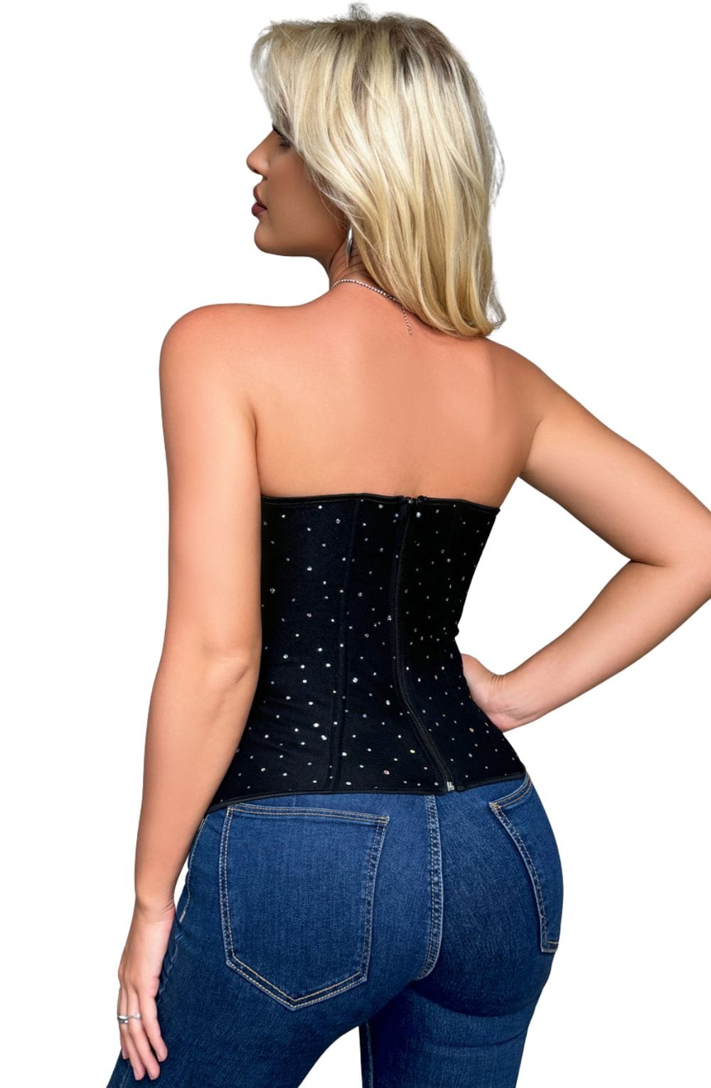 YesX YX895 Sequin Corset Black – image 3