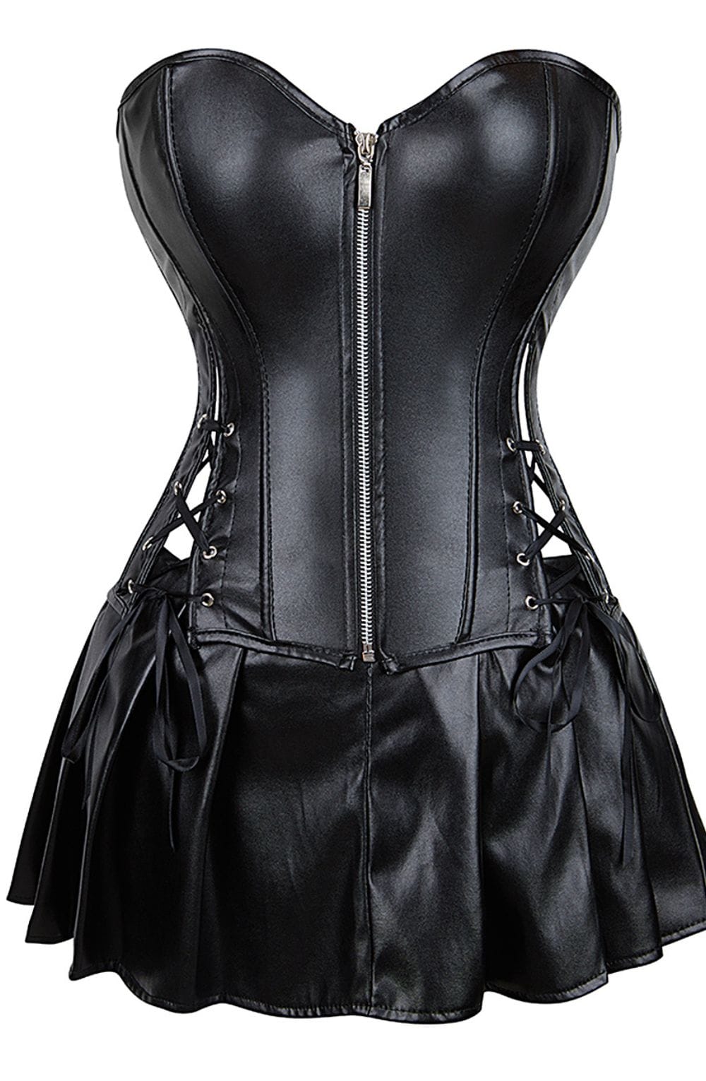YesX YX897 Faux Leather Corset & Skirt – image 2