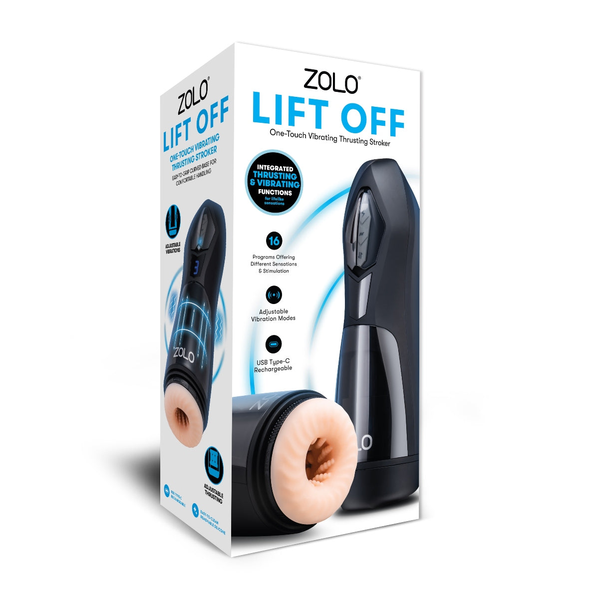 Zolo Lift Off One Touch Vibrating Thrusting Stroker Secondary image